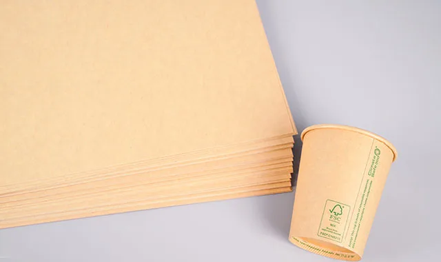 kraft cupstock and finish product